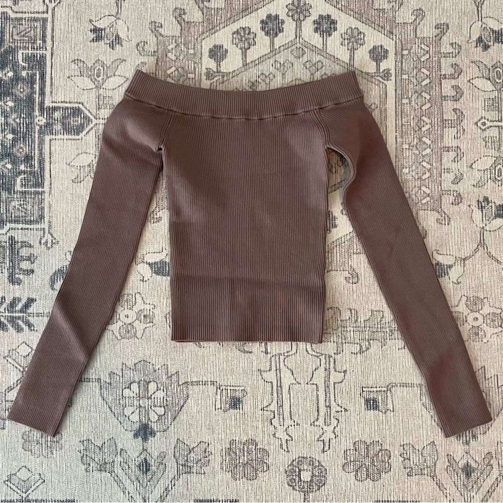 Express Off Shoulder Long Sleeved Sweater